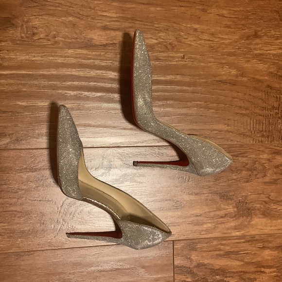 Christian Louboutin | Iriza 100mm | Glitter silver/gold Size 39.5 - Picture 9 of 14